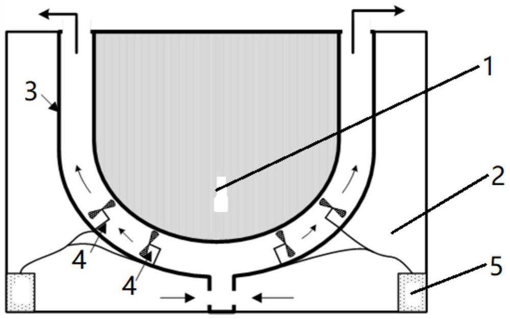 Method for improving external critical heat flux density of pressure vessel