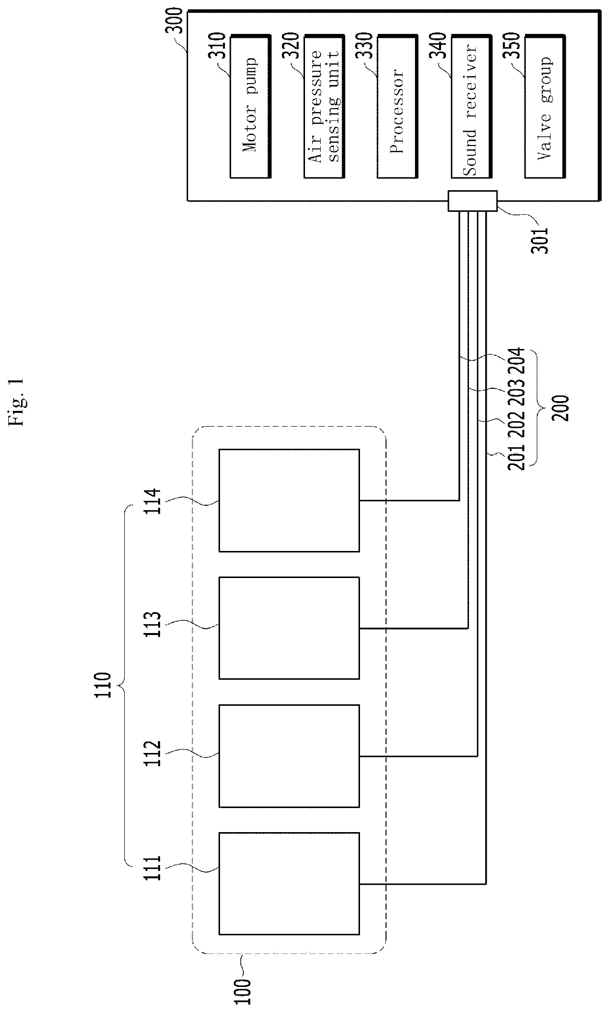 External force detecting system and method for driving external force detecting system