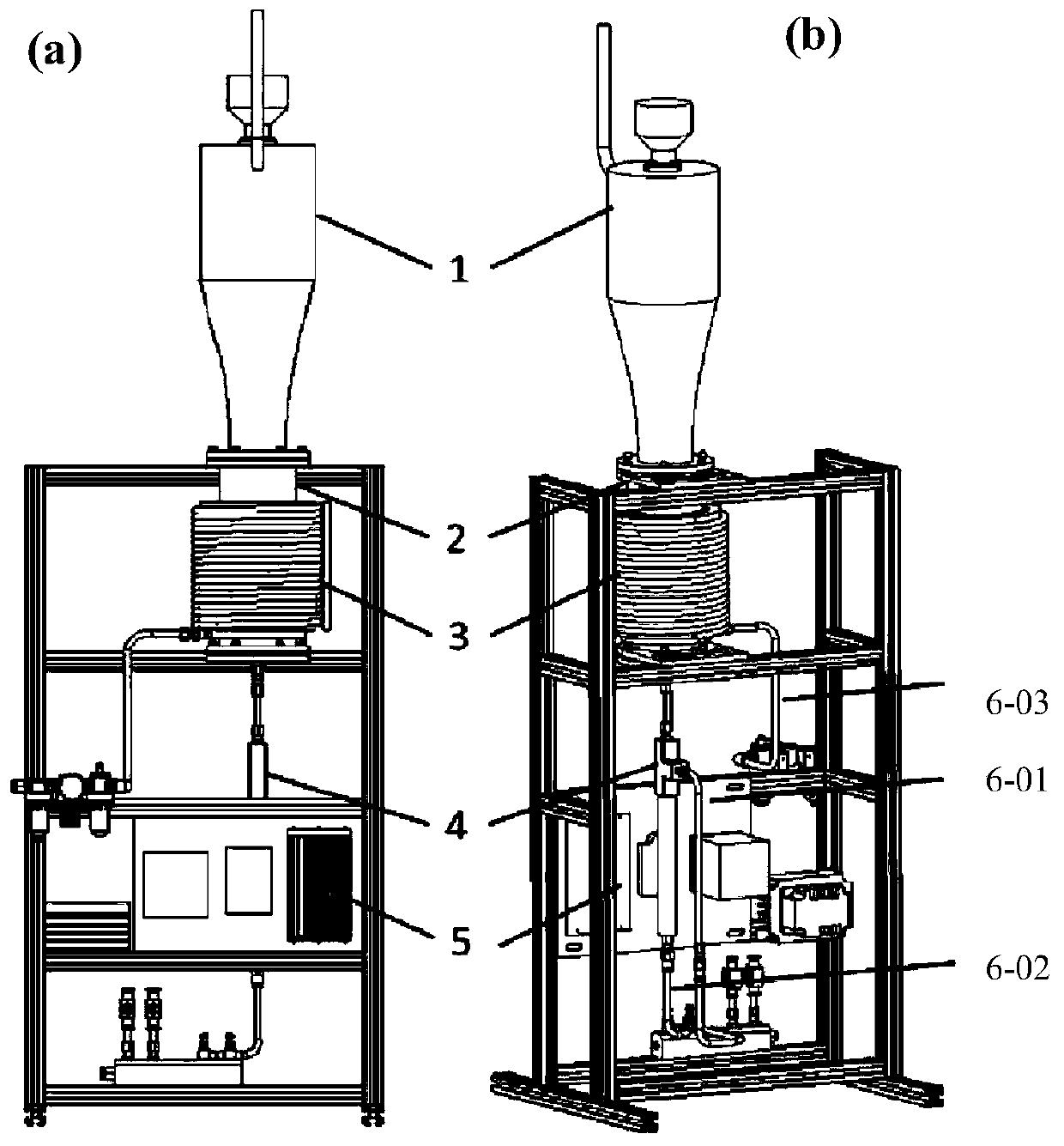 Titanium hydride powder fluidization dehydrogenation device and dehydrogenation method