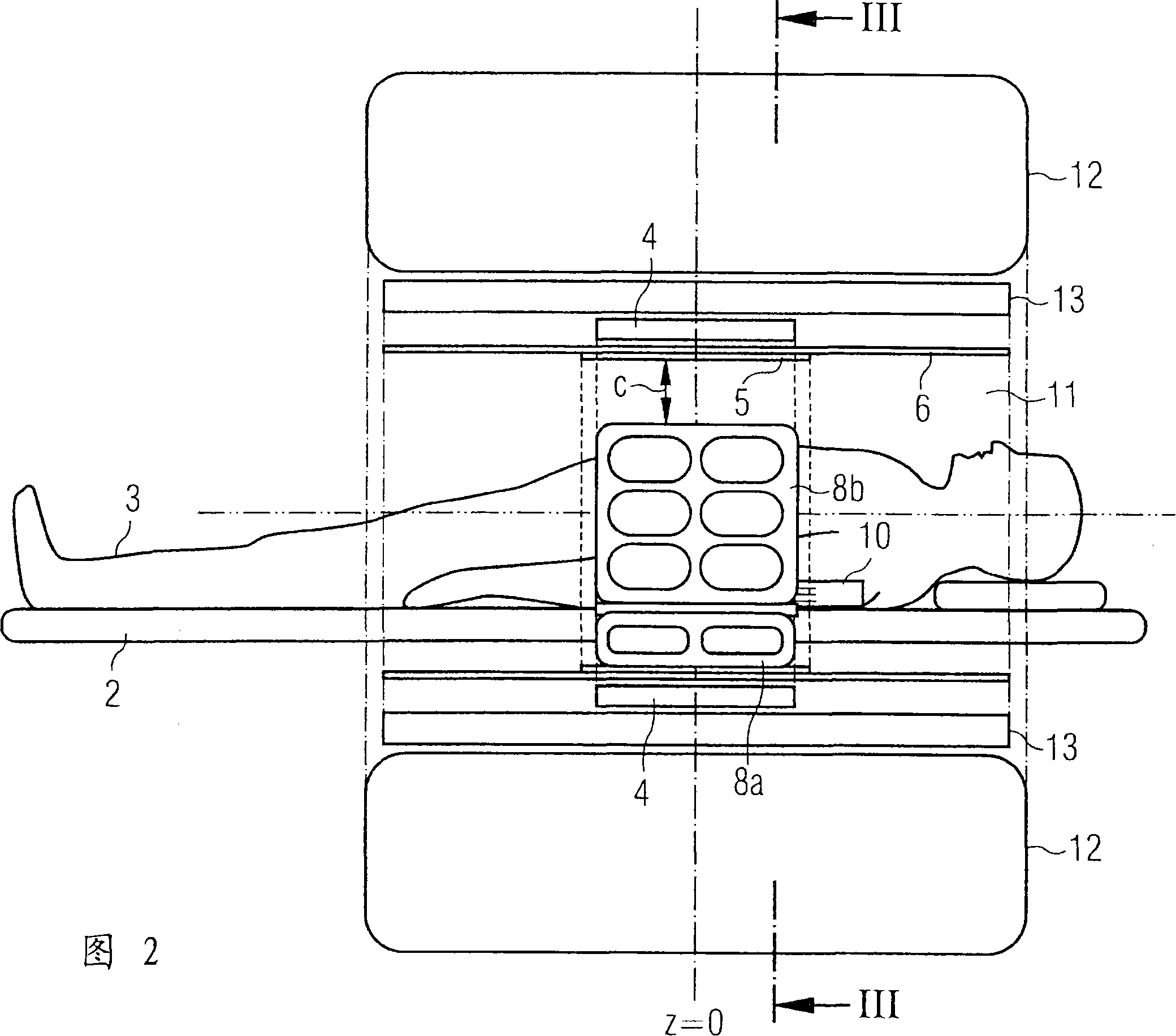 Field generating unit of a combined MR/PET system