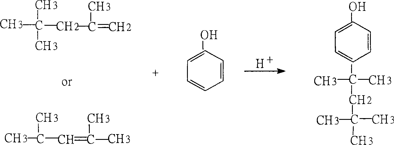 Method for preparing p-tert octyl phenol