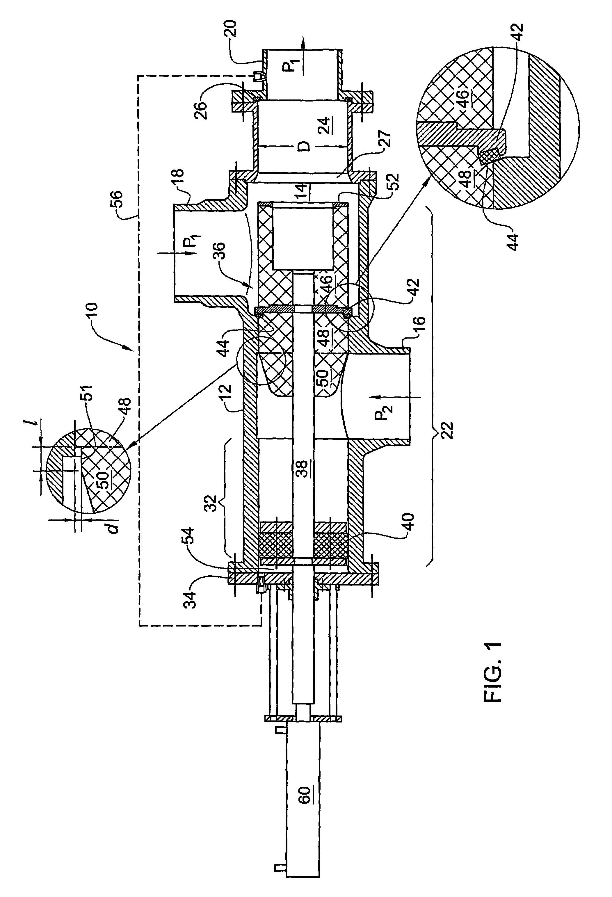 Three-way poppet valve for work exchanger