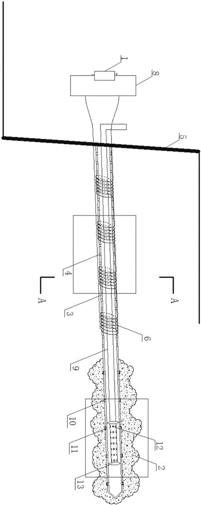 Sleeve-valve-pipe grouting and draining soil-nailing retaining device and construction method thereof