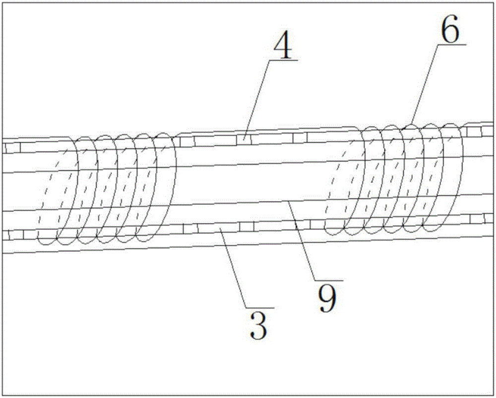 Sleeve-valve-pipe grouting and draining soil-nailing retaining device and construction method thereof