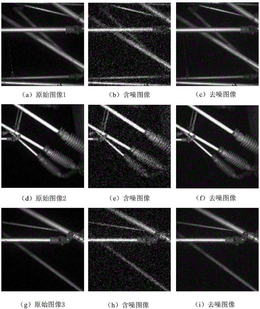 Method for removing noise of images of contact networks on basis of LWBCTCS (lifting wavelet-based contourlet transform with cycle spinning)