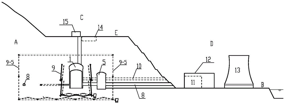 Terrace-buried underground nuclear power plant