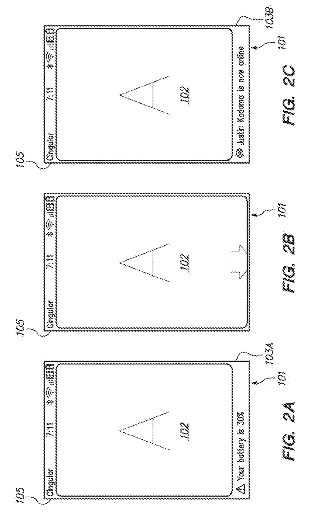 Notifying a user of events in a computing device