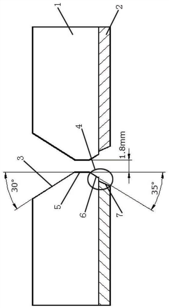 X-shaped groove welding process for corrosion-resistant alloy composite tube