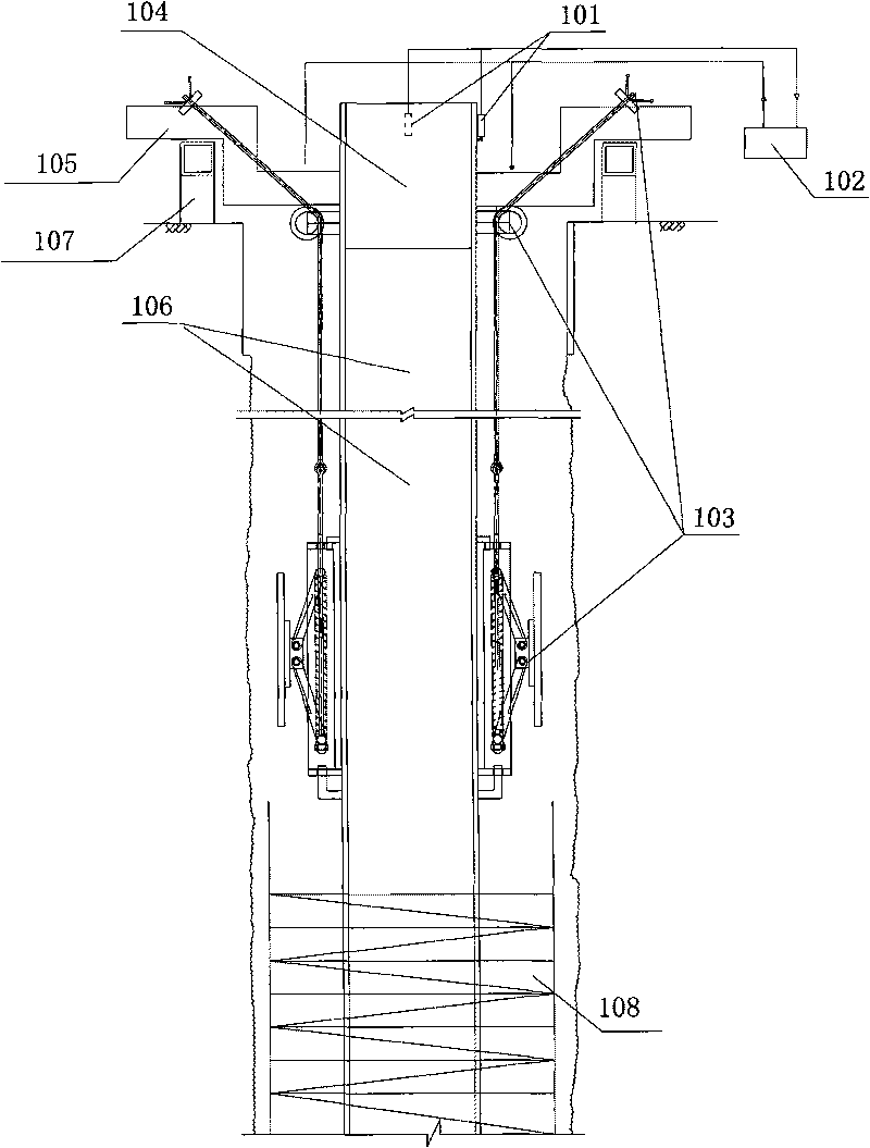 Intelligent verticality adjusting method and device of ultra-deep topdown construction method stand column pile