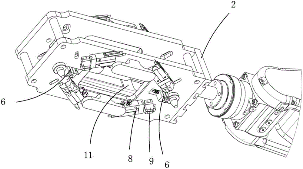 A mechanism that cooperates with a manipulator to realize automatic product loading and unloading