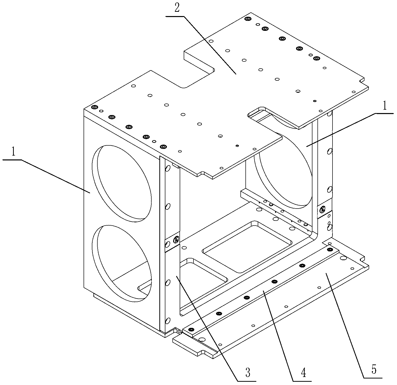 High-flux large-aperture high-precision wedge-shaped lens focusing device and five degrees-of-freedom adjustment method