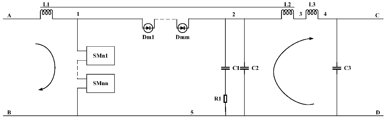 Coupling inductance type high-voltage high-power DC converter for space and control system thereof