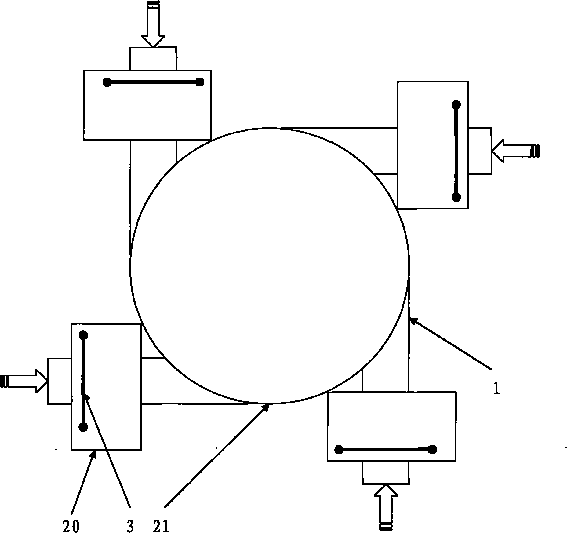 Waste gas central treating system