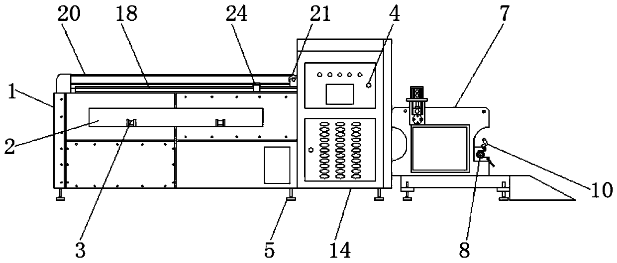 Two-step automatic cutting and film covering machine