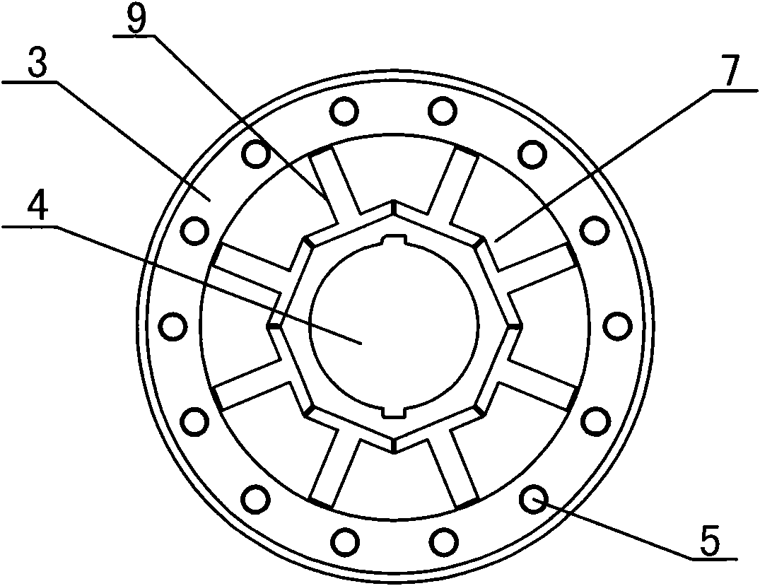 Permanent magnet synchronous motor rotor integration stamped sheet used for oil-field oil pumper