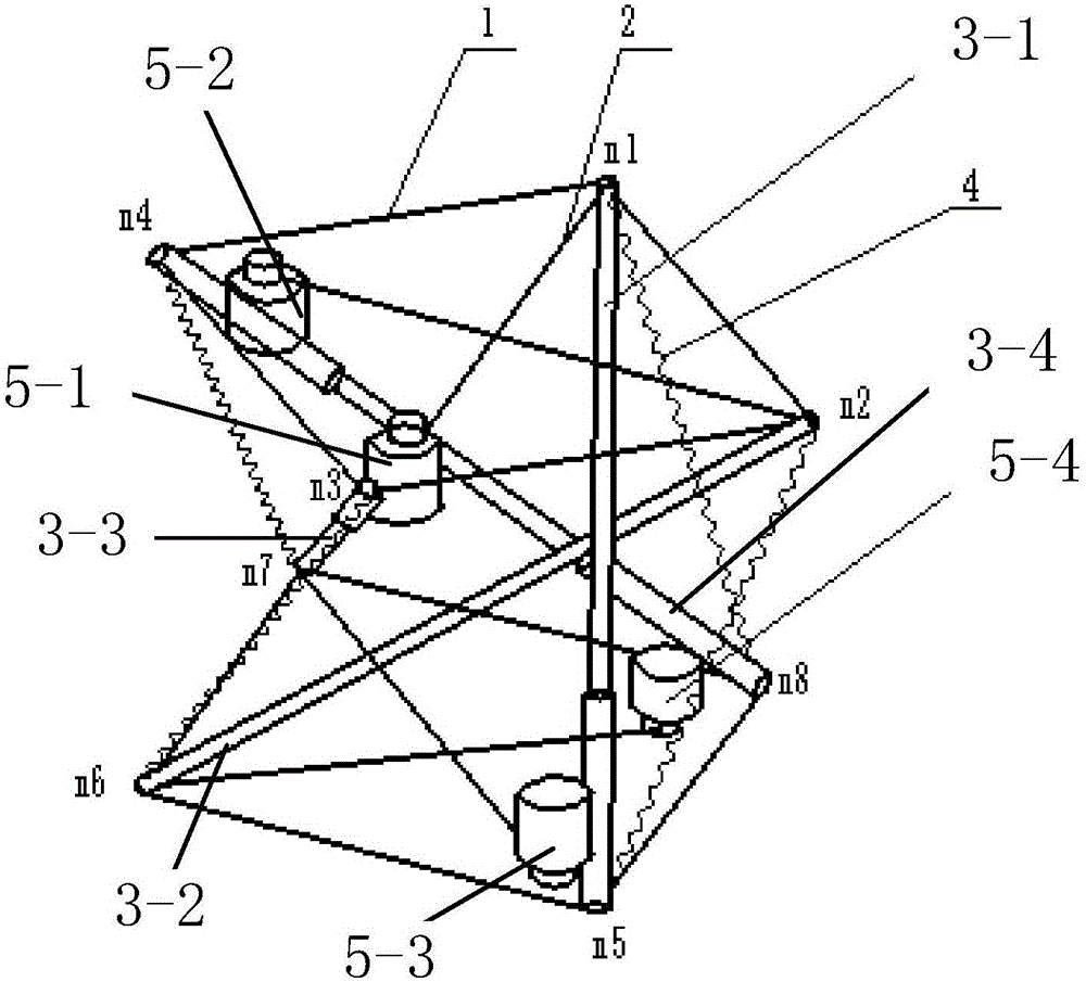 Four-rod tensegrity robot