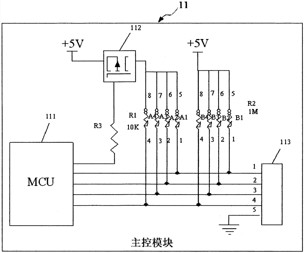 Circuit of in-place rotary knobs of electric actuator