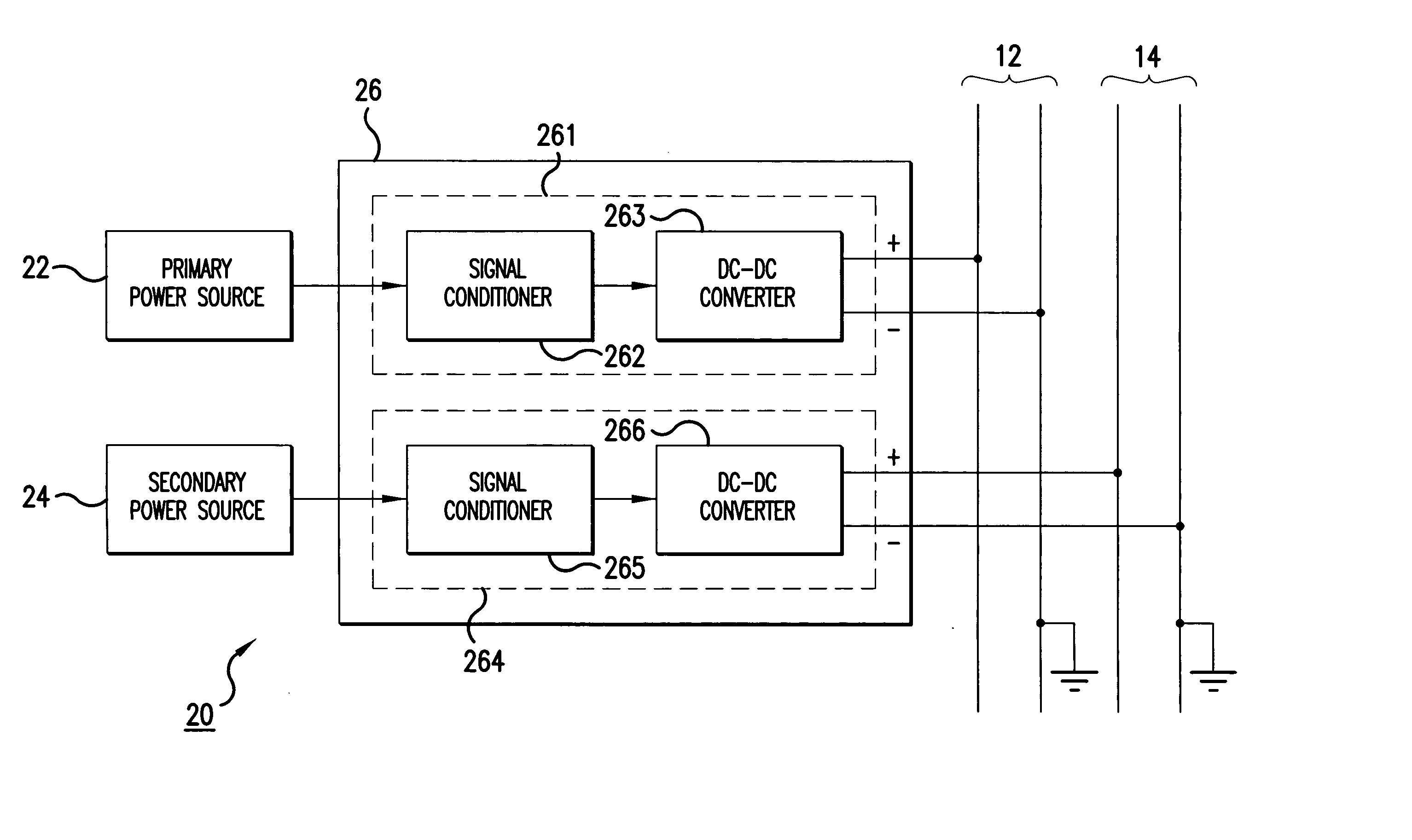 Generation and distribution of a dual-redundant logic supply voltage for an electrical system