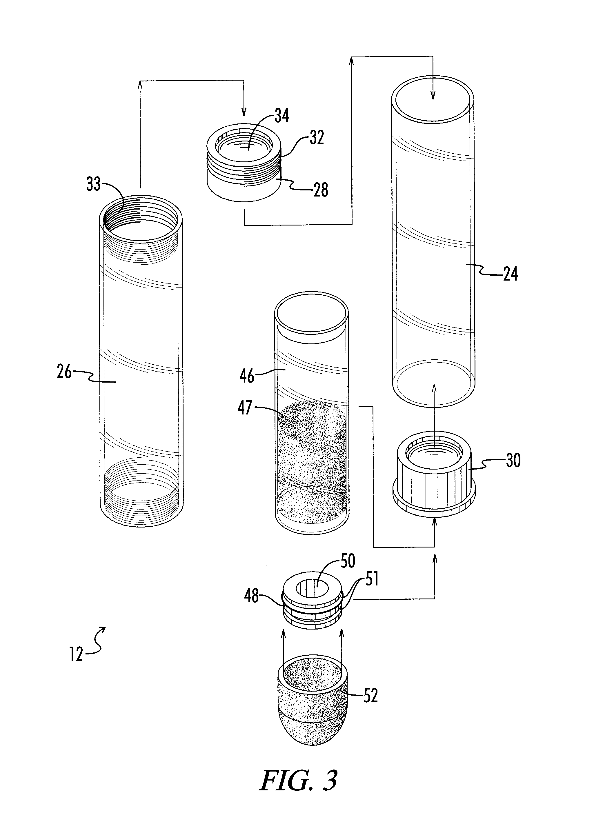 Double chamber water purification device