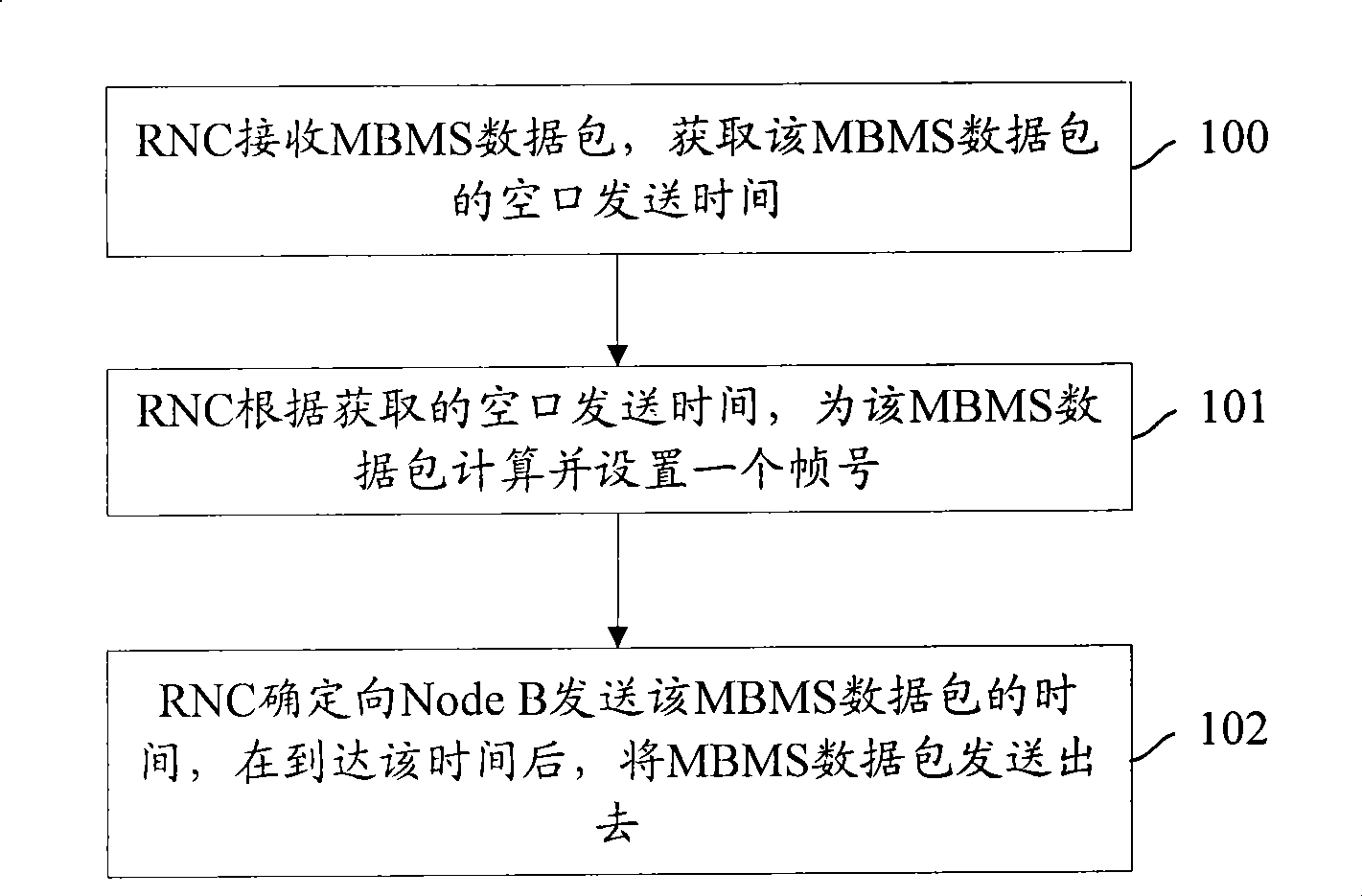 Method and apparatus transmitting multimedia broadcast and multicast service data packet