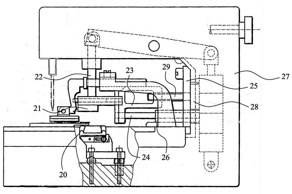 Hammer adjusting mechanism of lockstitch button holder