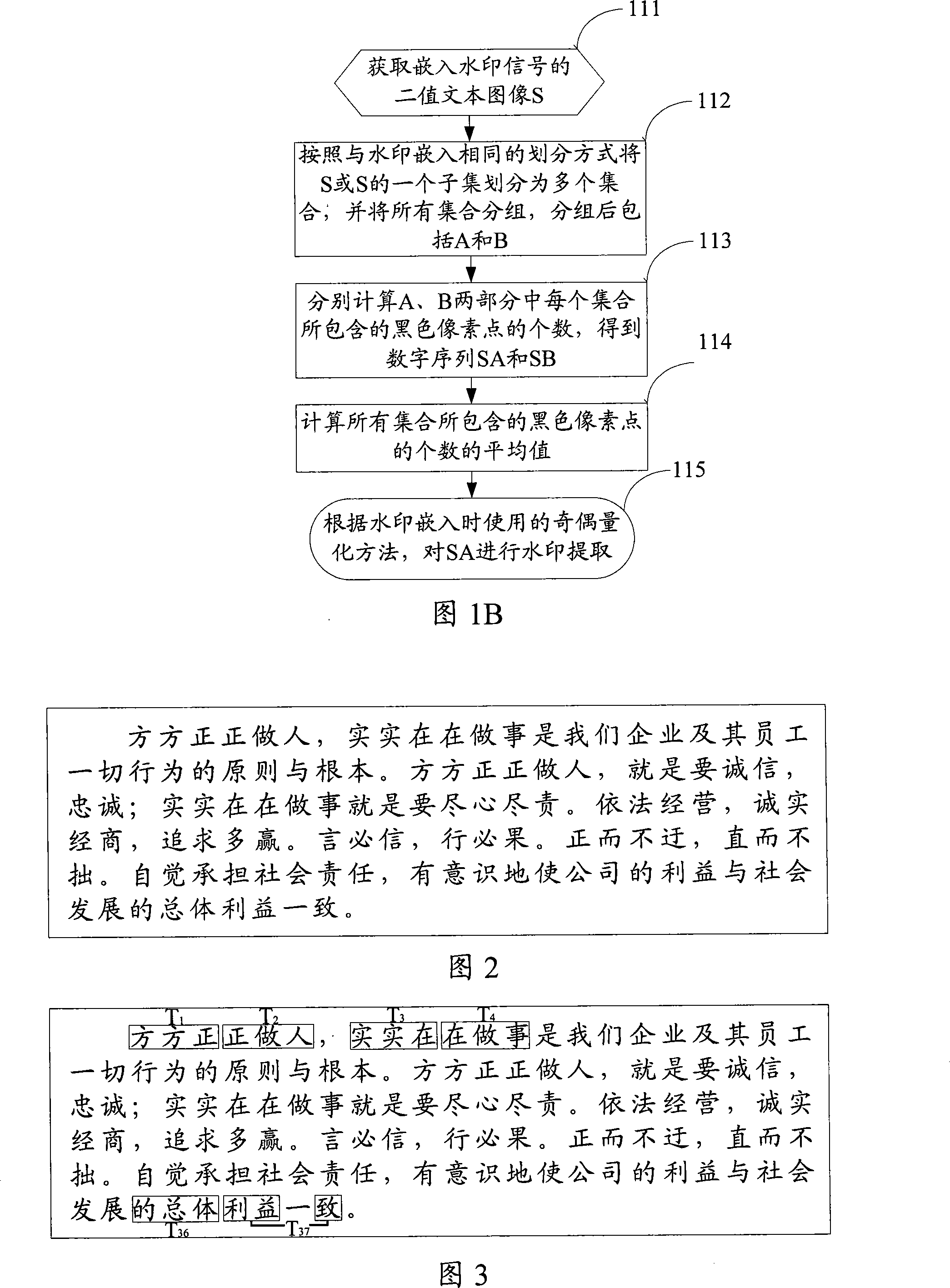 Apparatus and method for abstracting and imbedding digital watermarking in two value text image