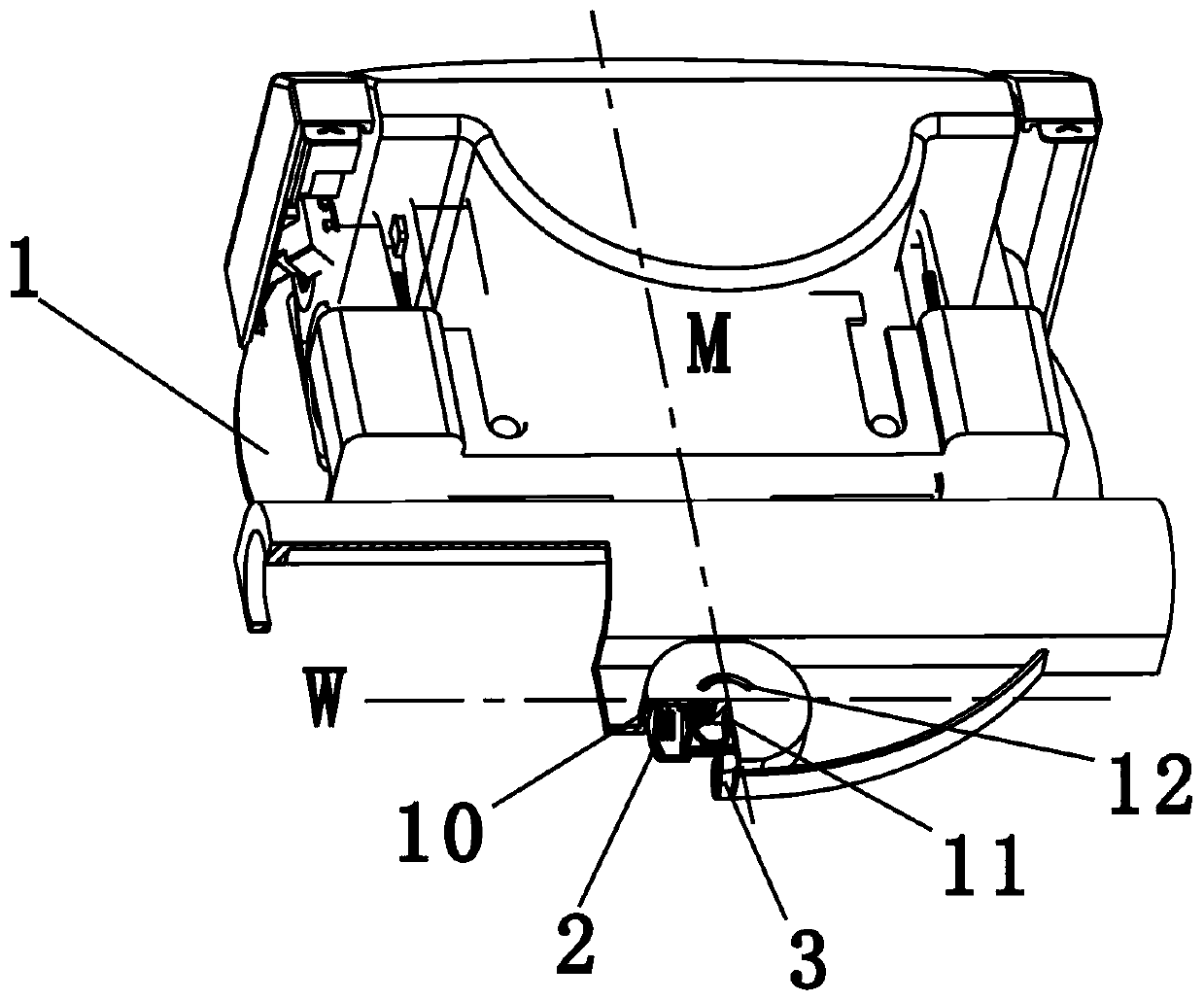 Floor mopping robot with position limiting rotational structure