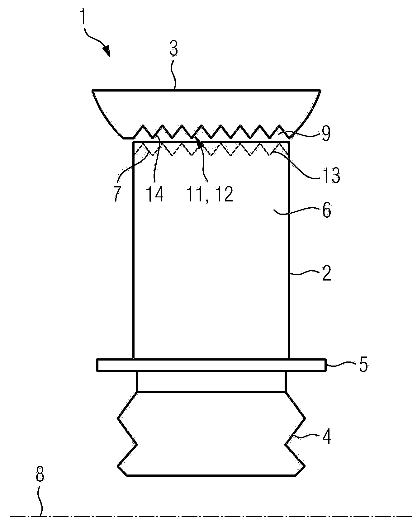 Sealing system between a shroud segment and a rotor blade tip and manufacturing method for such a segment