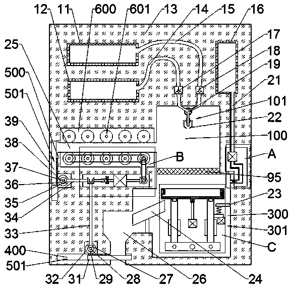 Dust-proof metal powder production device