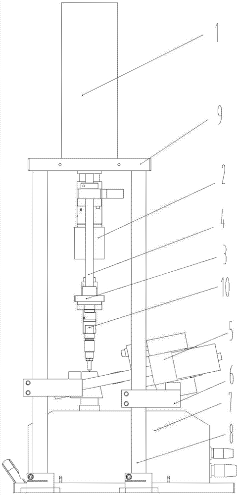 An automatic high-pressure oil injection mechanism for a common rail injector