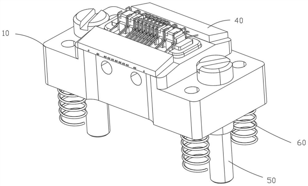 Cantilever needle module for testing micro-spacing connector