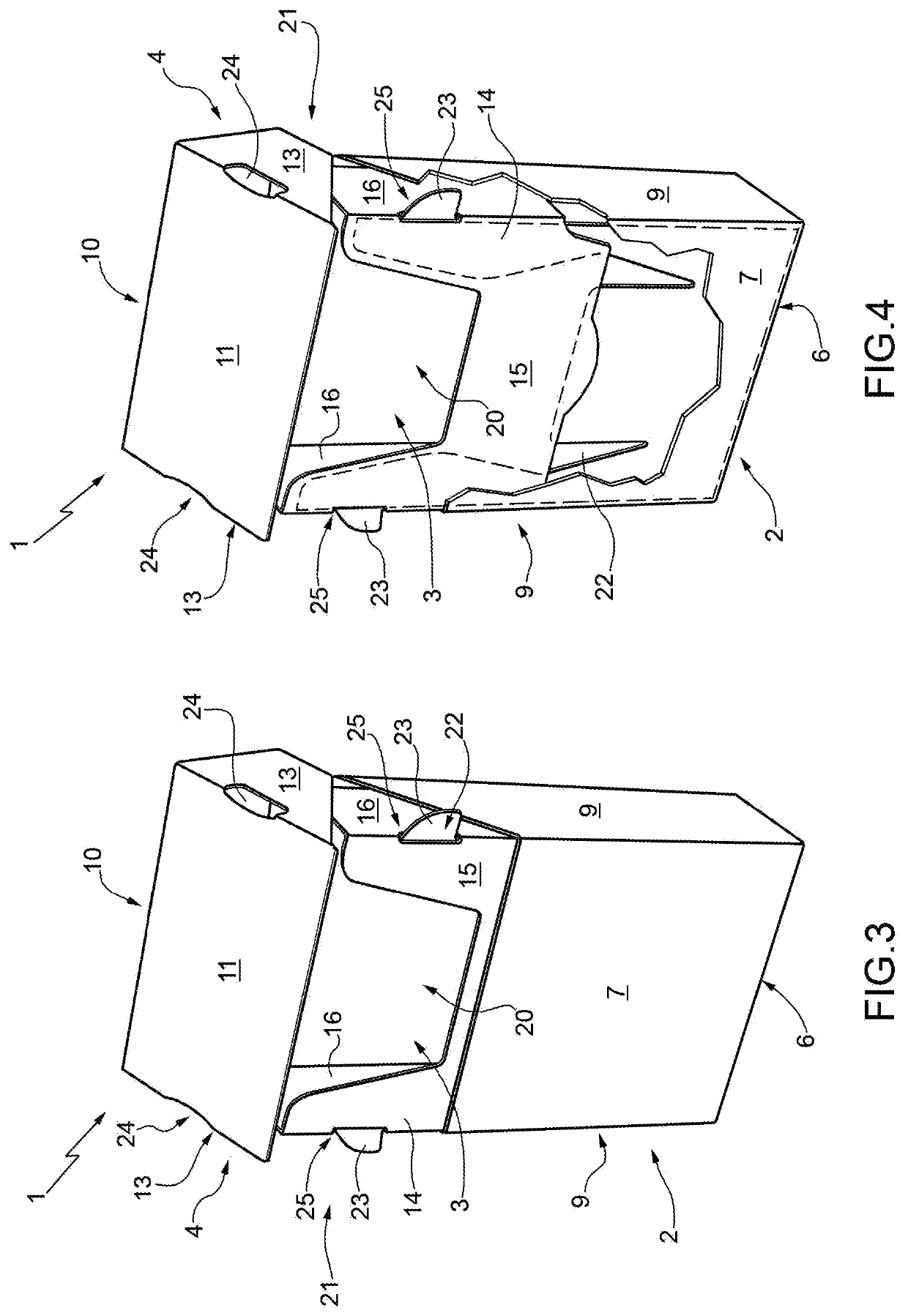 A rigid pack for smoking articles provided with a hinged lid