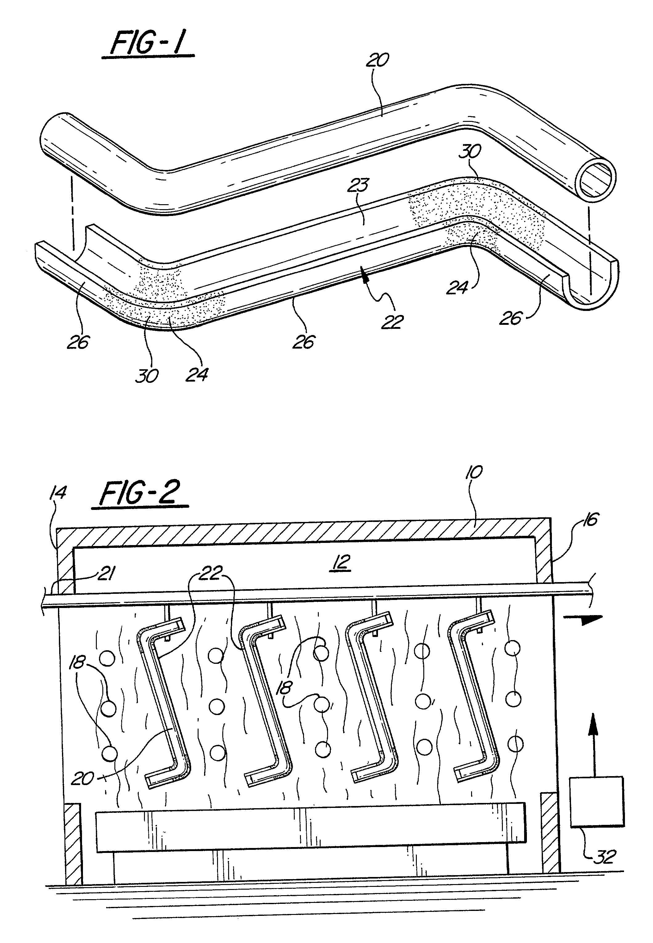Apparatus for thermosetting thermoplastic tubes
