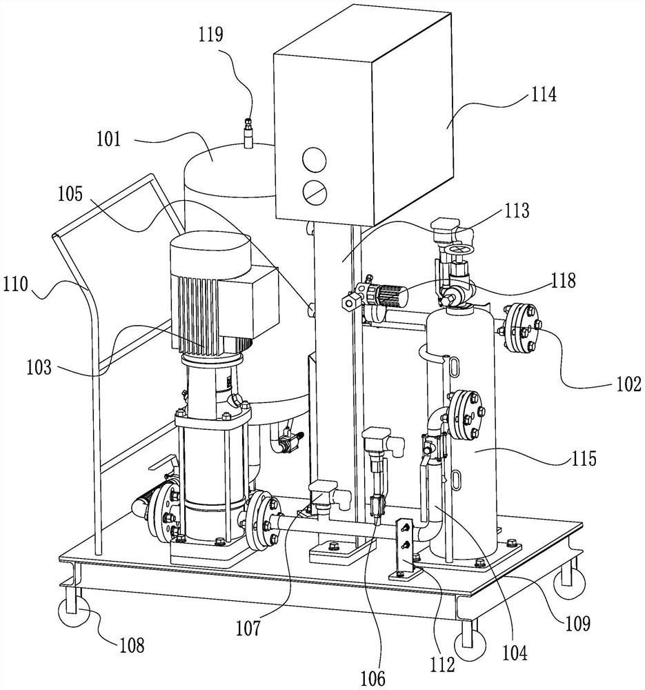 A high and low temperature circulating water pressure test platform for the water cooling system of electric power equipment