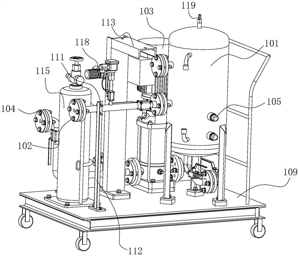 A high and low temperature circulating water pressure test platform for the water cooling system of electric power equipment