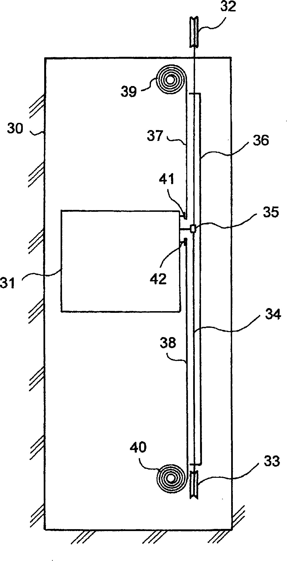 Speed controller rope swing preventing device for elevator