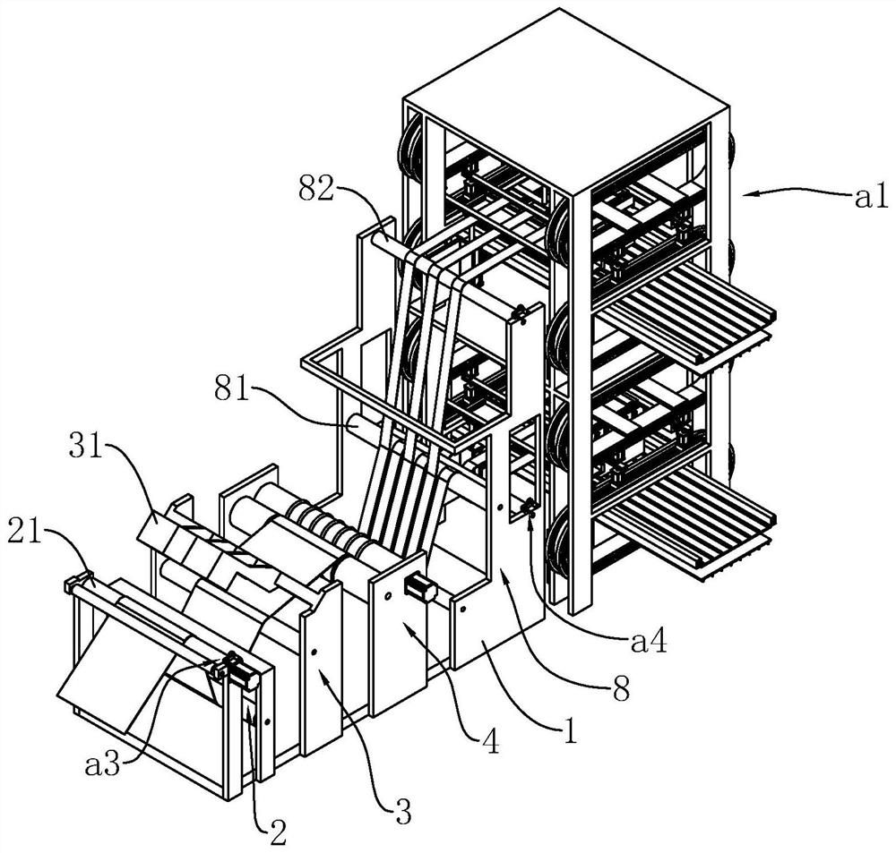 A cutting machine for automatic processing of defective materials