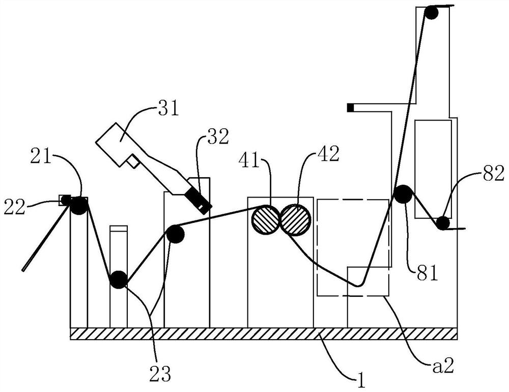 A cutting machine for automatic processing of defective materials