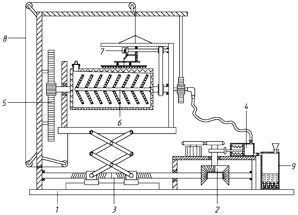 Roll cylinder turnover type steam enzyme deactivation machine for tea production