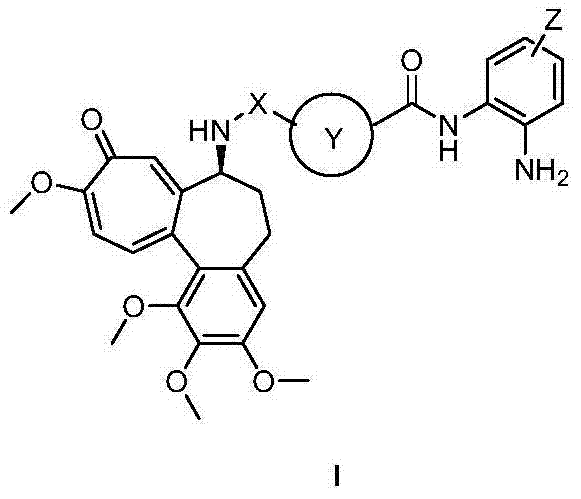 Colchicine derivative containing histone deacetylase inhibitory activity, preparation method and application thereof