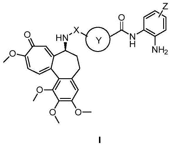 Colchicine derivative containing histone deacetylase inhibitory activity, preparation method and application thereof