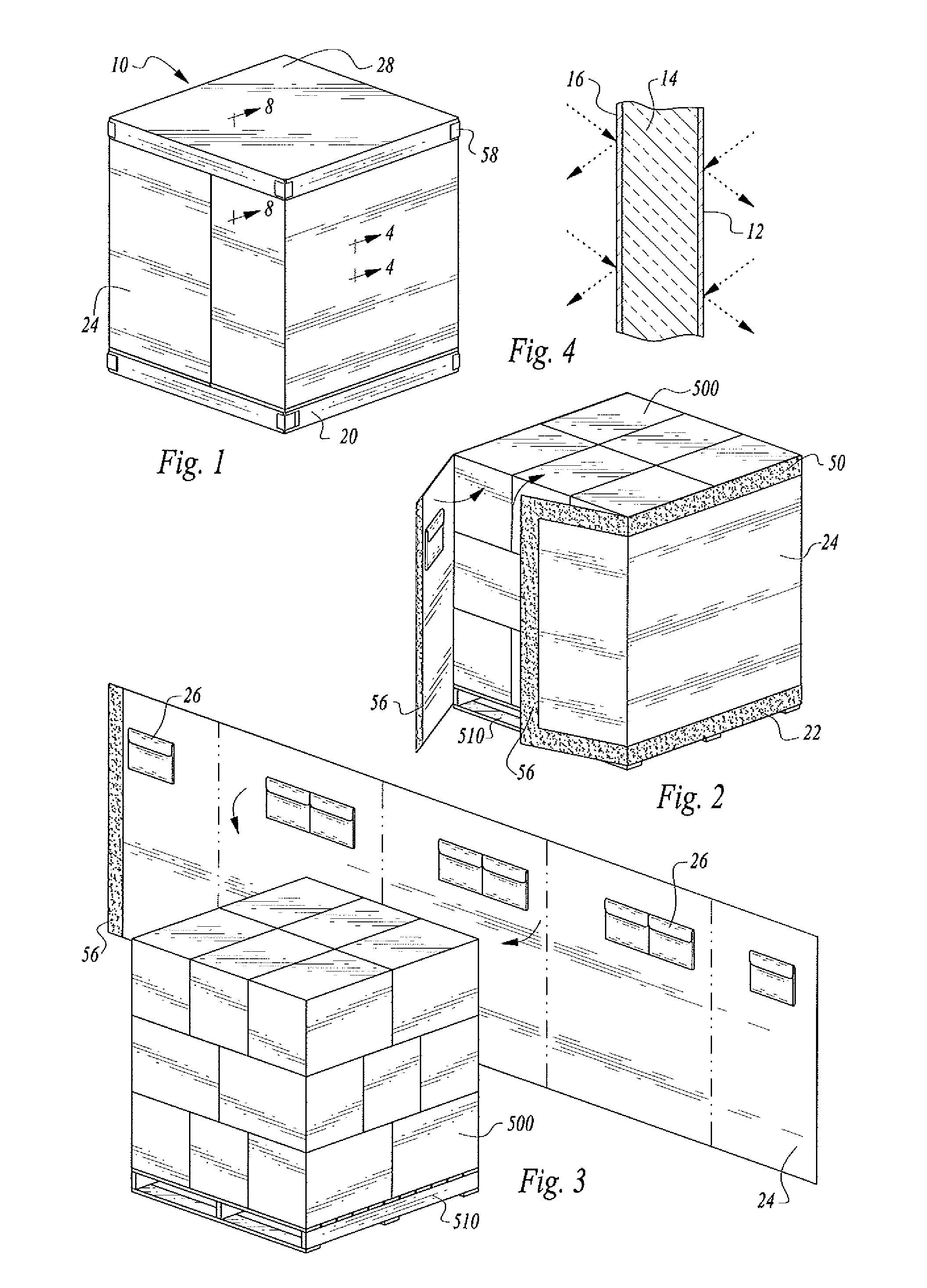 Thermally insulated, collapsible cover assembly and method of using to transport perishable produce