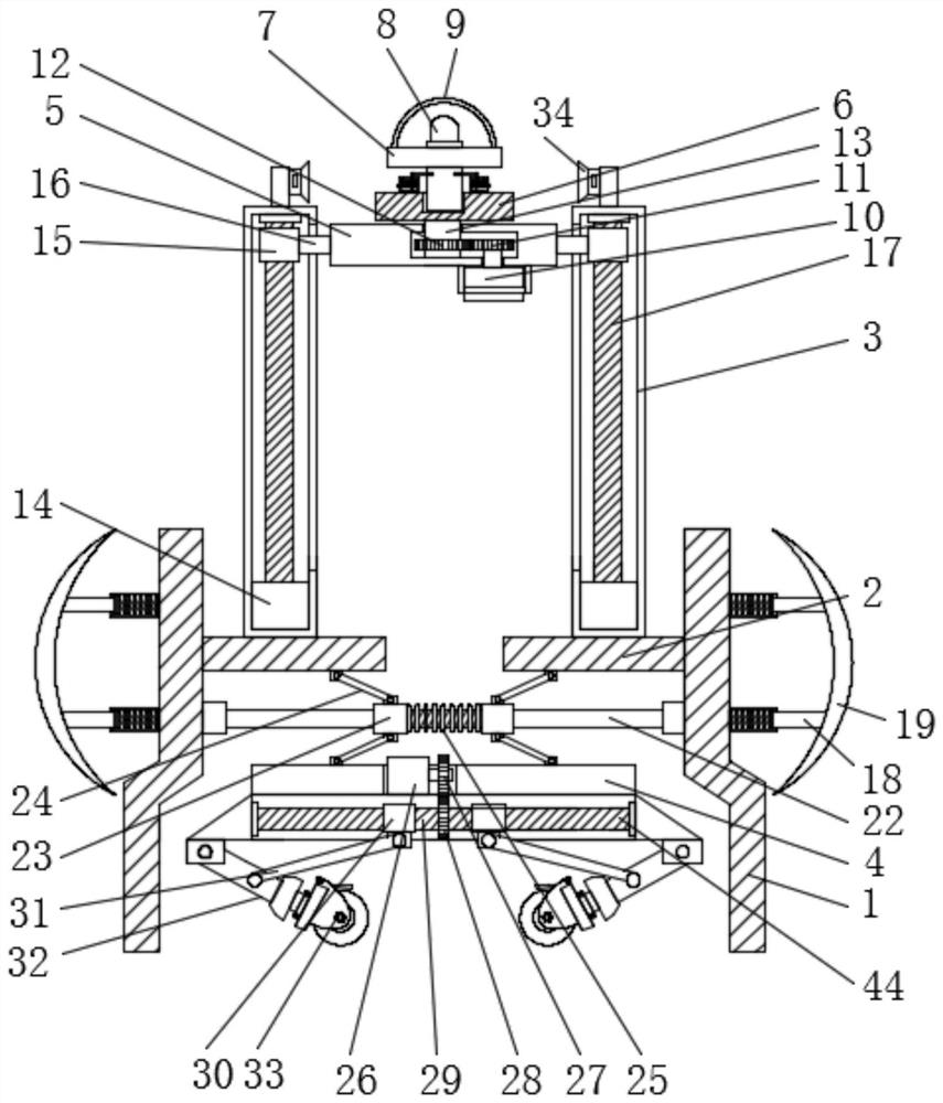 Garden monitoring equipment capable of achieving omnidirectional rotation