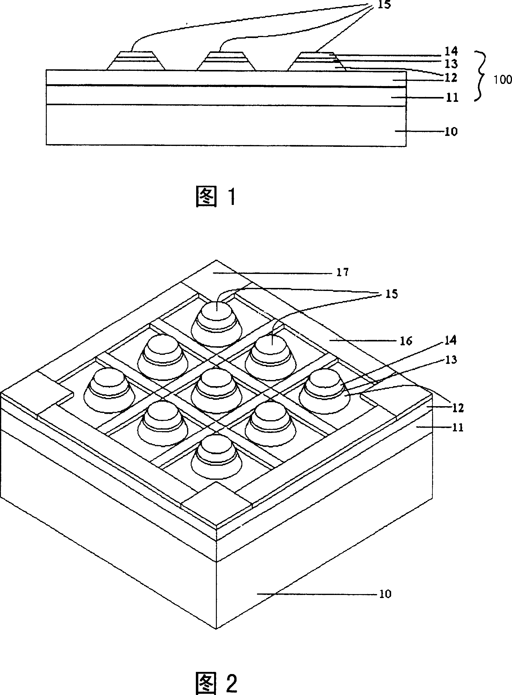 Method for preparing power-micro structure LED tube core utilizing flip chip technology