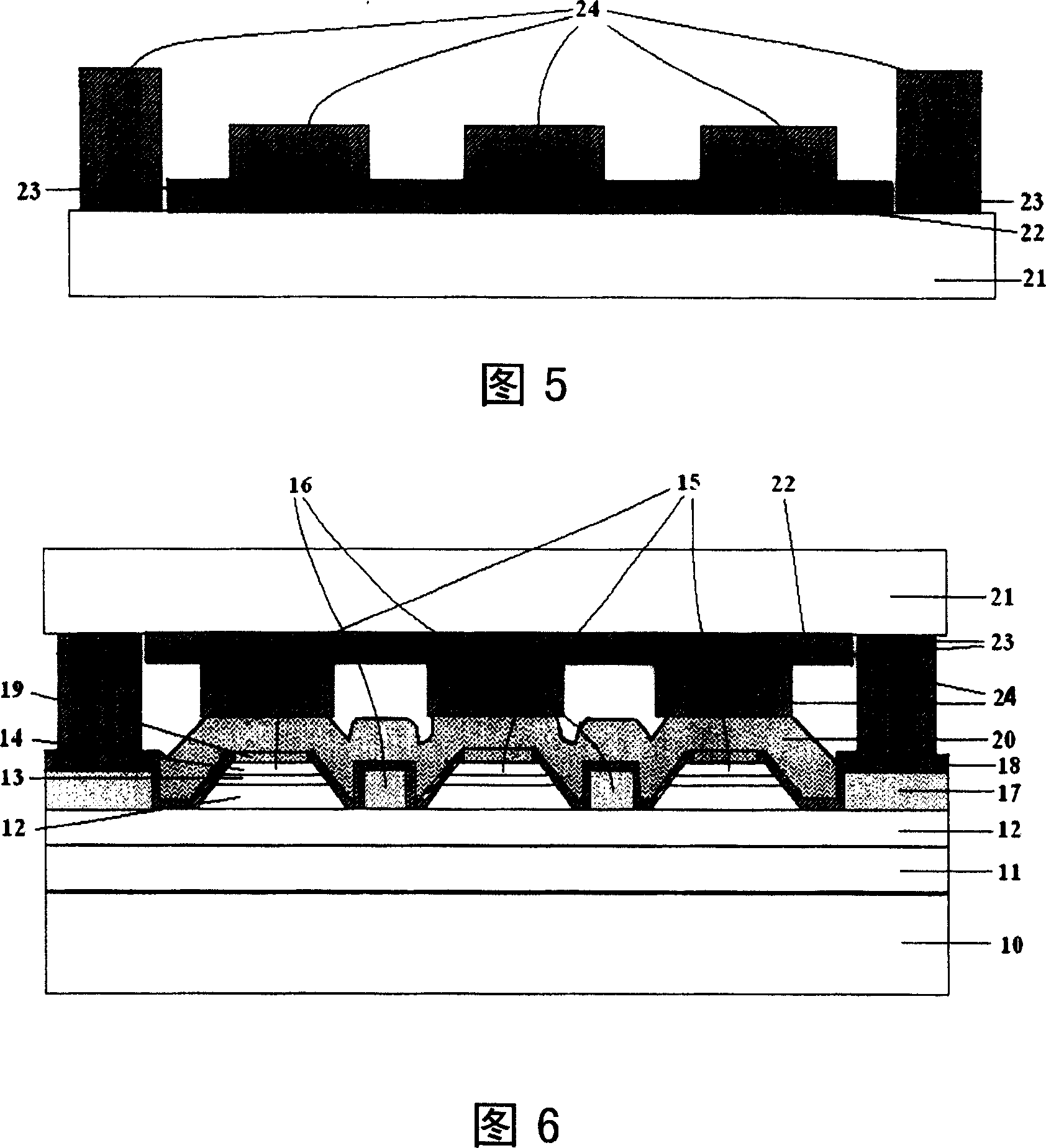 Method for preparing power-micro structure LED tube core utilizing flip chip technology