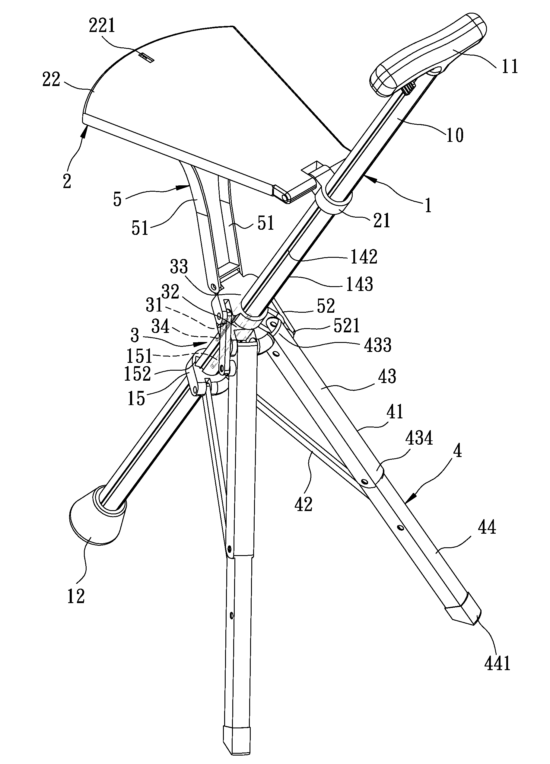 Walking stick chair