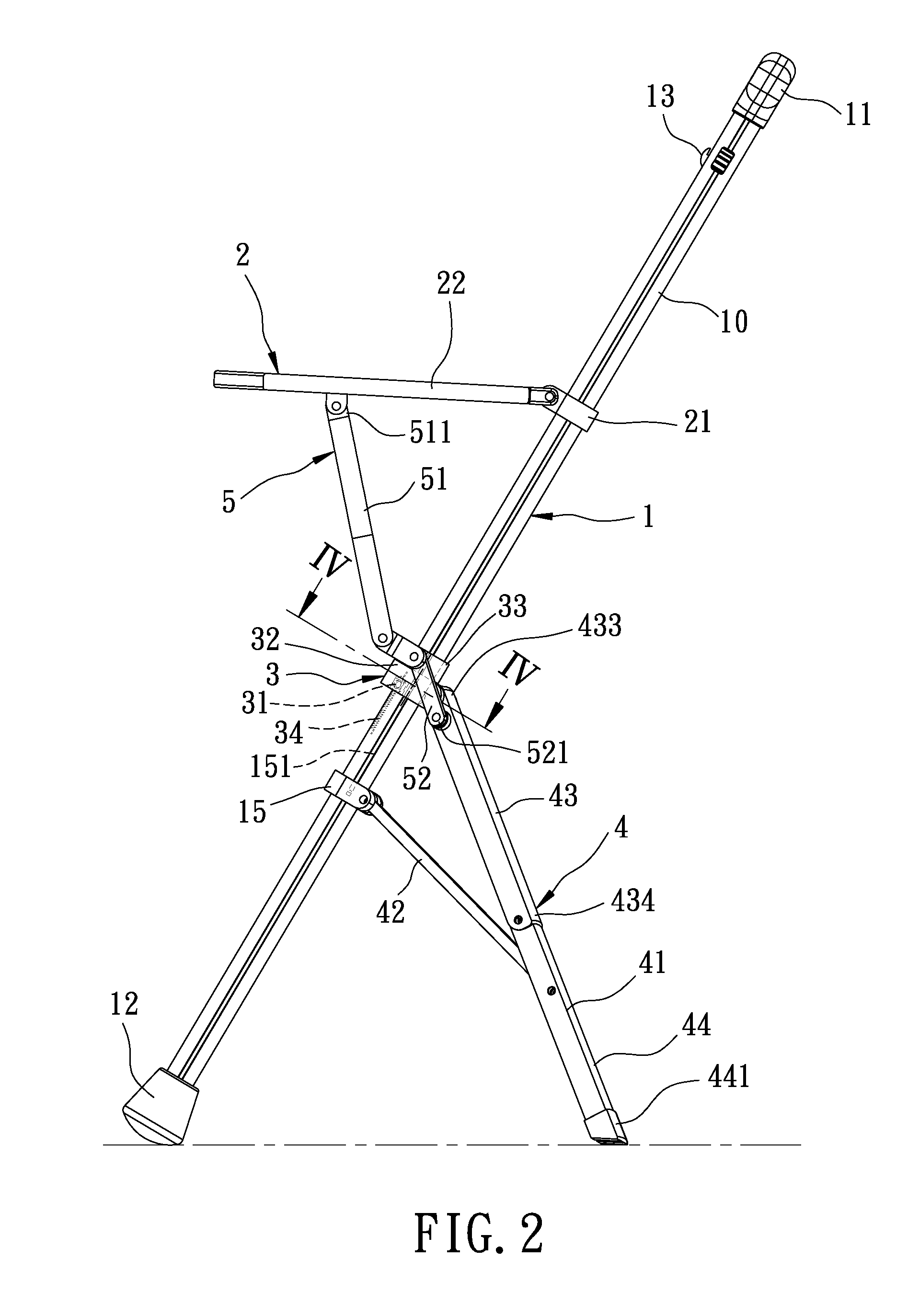 Walking stick chair