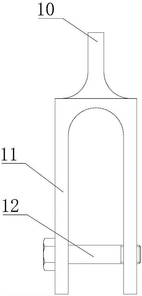 Ultra-high-voltage transmission line strain insulator string entering and exiting operation connecting device and use method