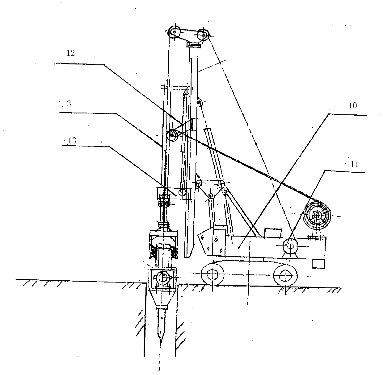 Rotary excavating pile machine double-cylinder hydraulic grab