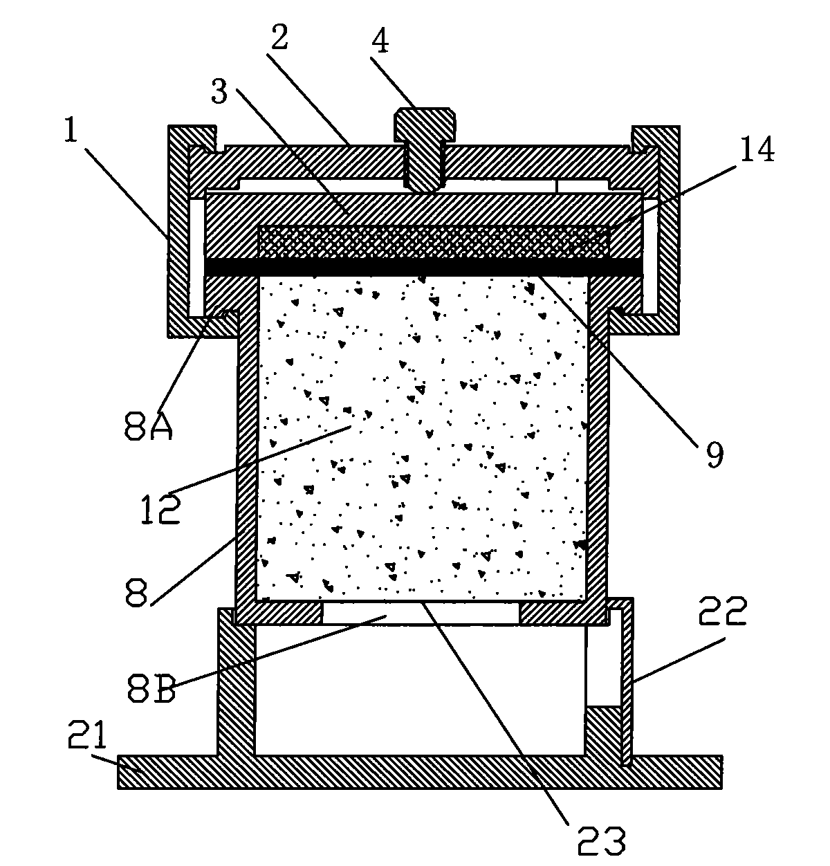 Anti-penetration performance testing device for waterproof membrane